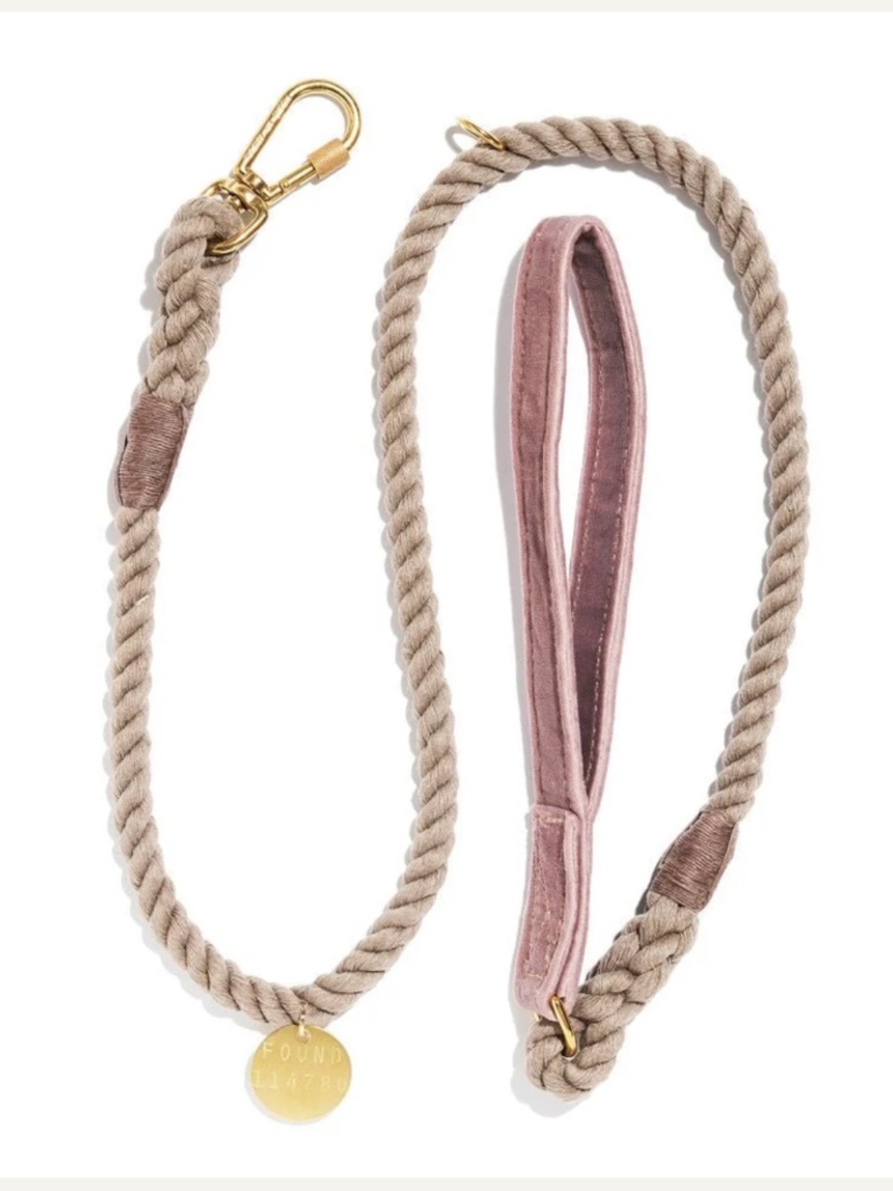 Found My Animal Rose Washable Velvet Animal Leash size Large